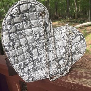 Heart shaped handbag... most desired print!!